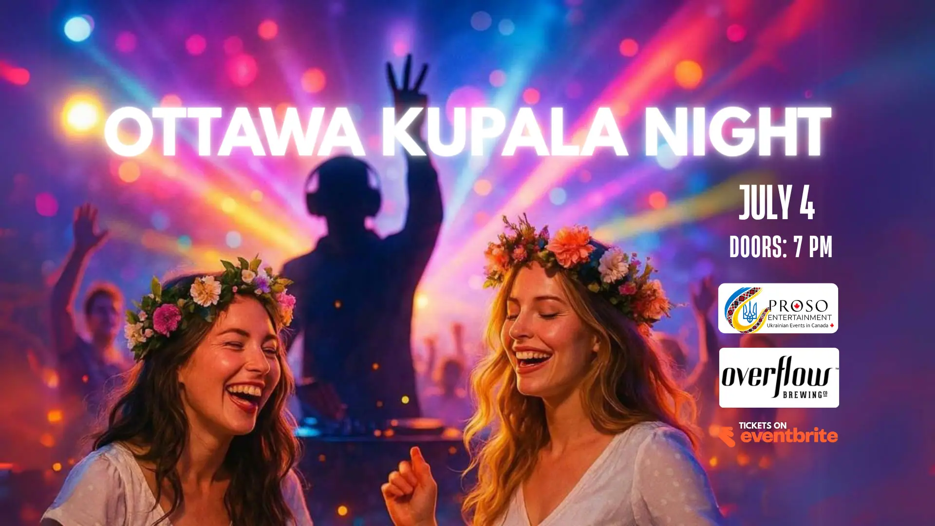 Poster for Ottawa Kupala Night, 4 July 2026, at Overflow Brewing Company